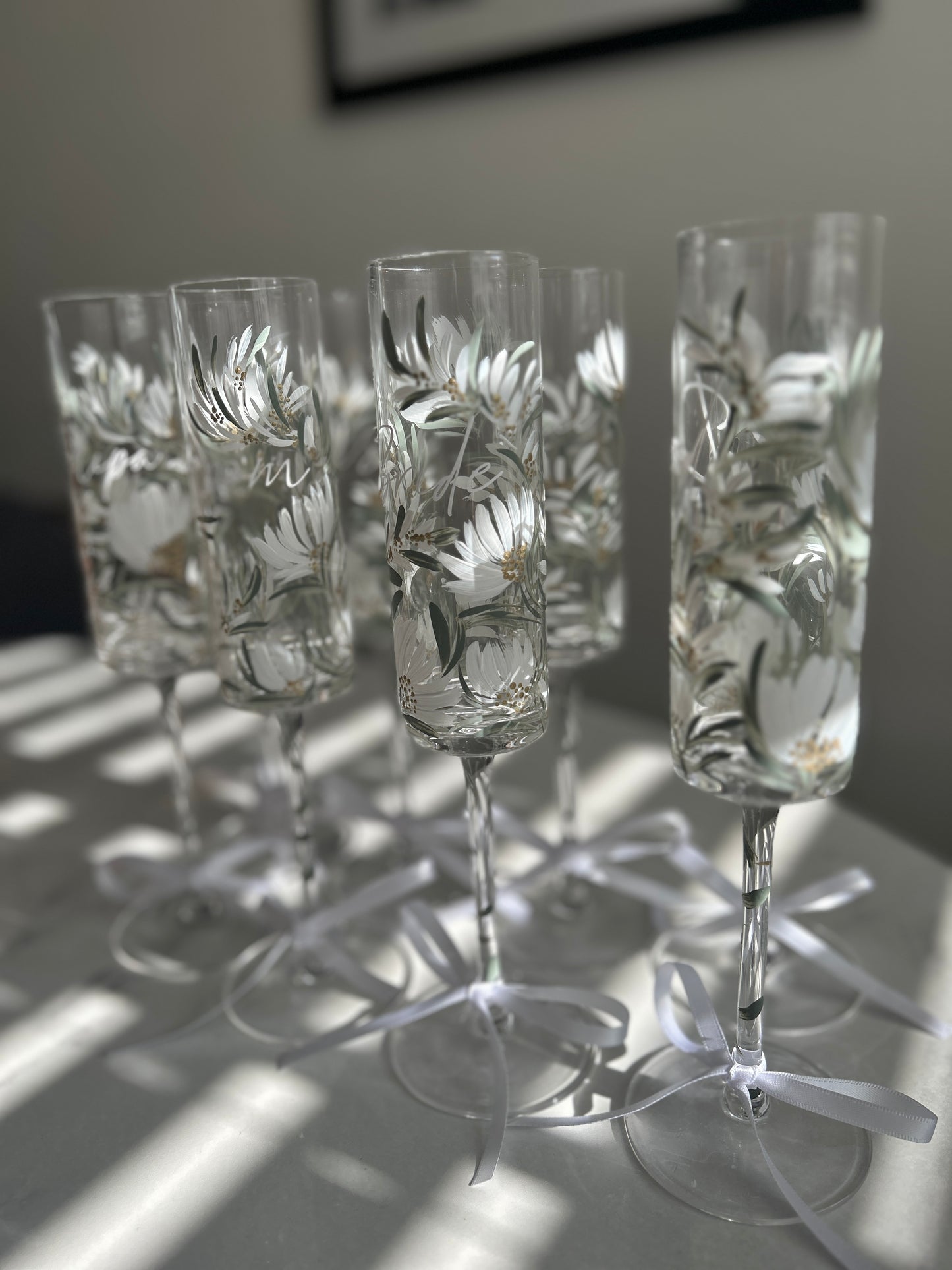 Hand-painted Champagne Flute (single)