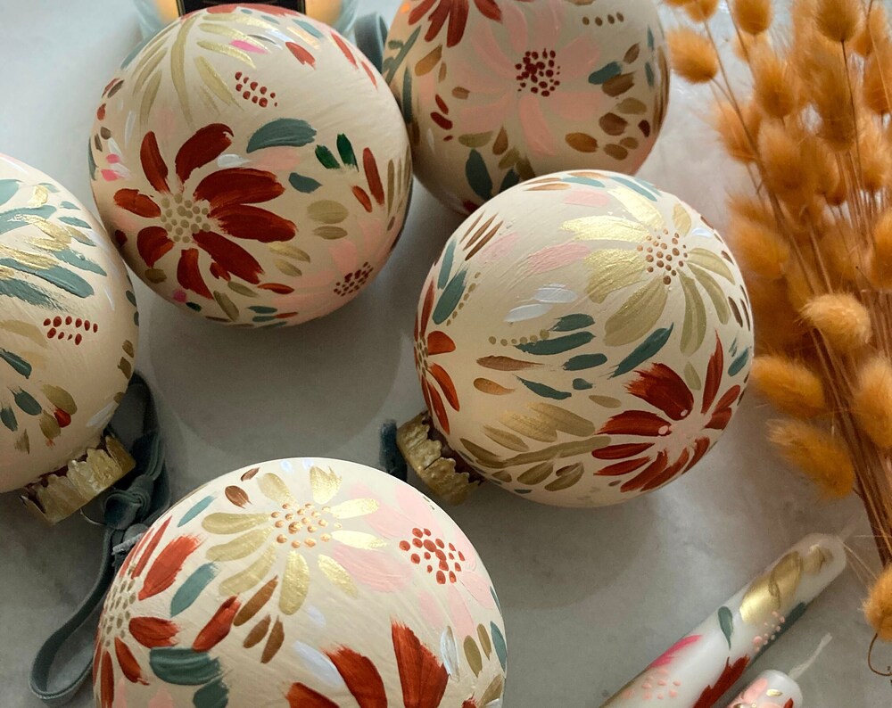 Hand-painted Ivory Baubles