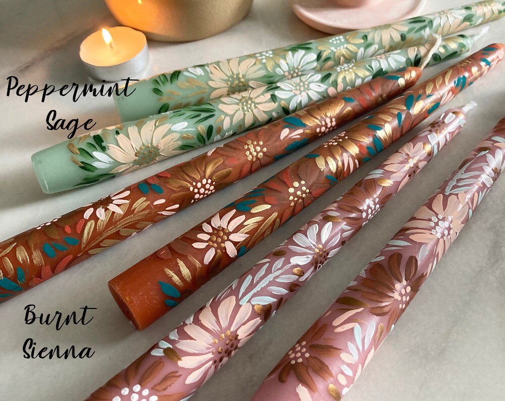 Floral Taper Candles